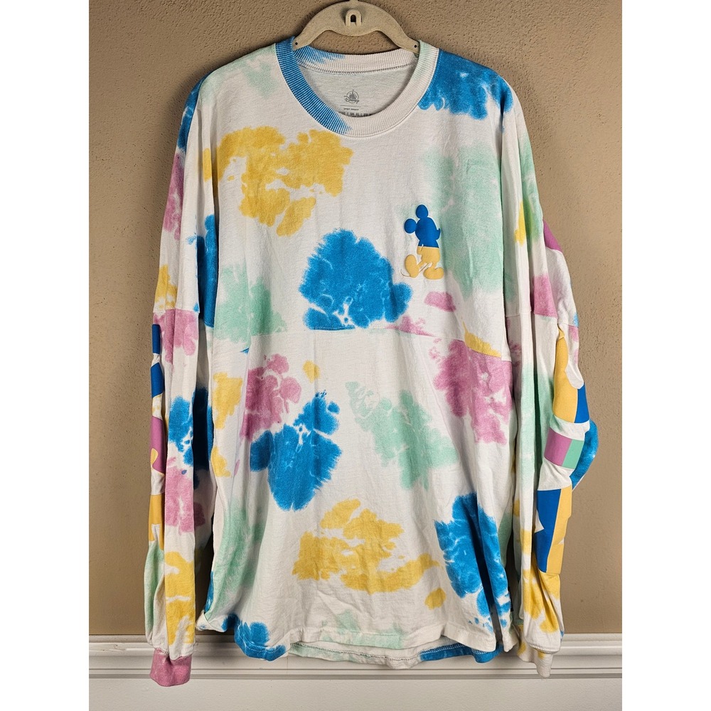 Disney Parks Womens Tie Dye Mickey Mouse Spirit Jersey XL